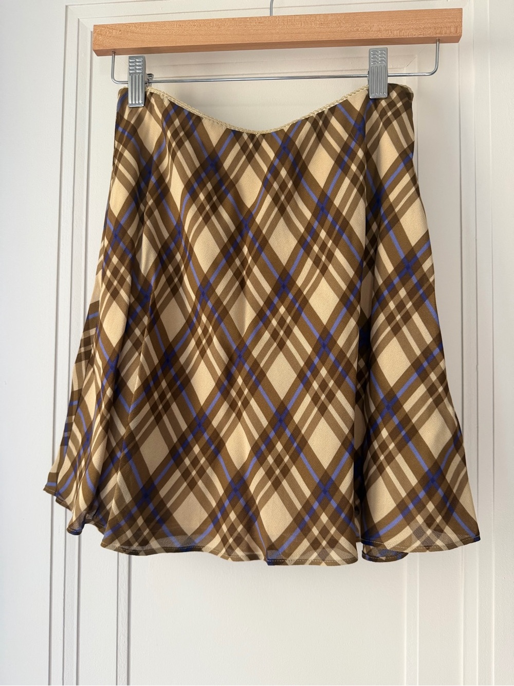Reformation Brandy Skirt in Brown Plaid